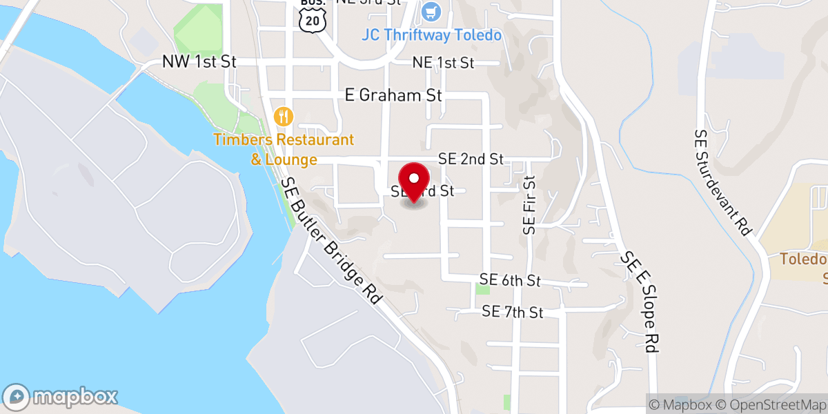 Map showing location of Calvary Chapel of Toledo