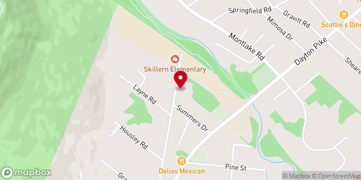 Map showing location of Mile Straight Baptist Church