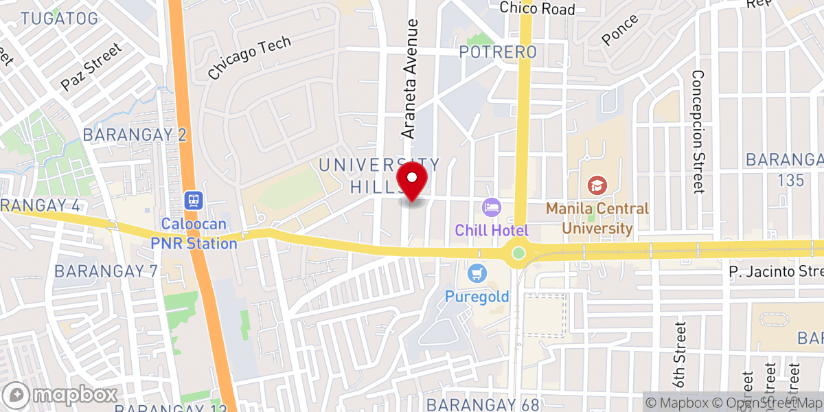 Map showing location of Saint Gabriel the Archangel Parish Church - University Hills, Caloocan City (Diocese of Kalookan)