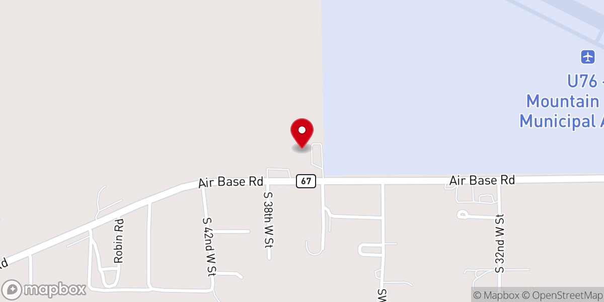 Map showing location of Emmanuel Baptist Church