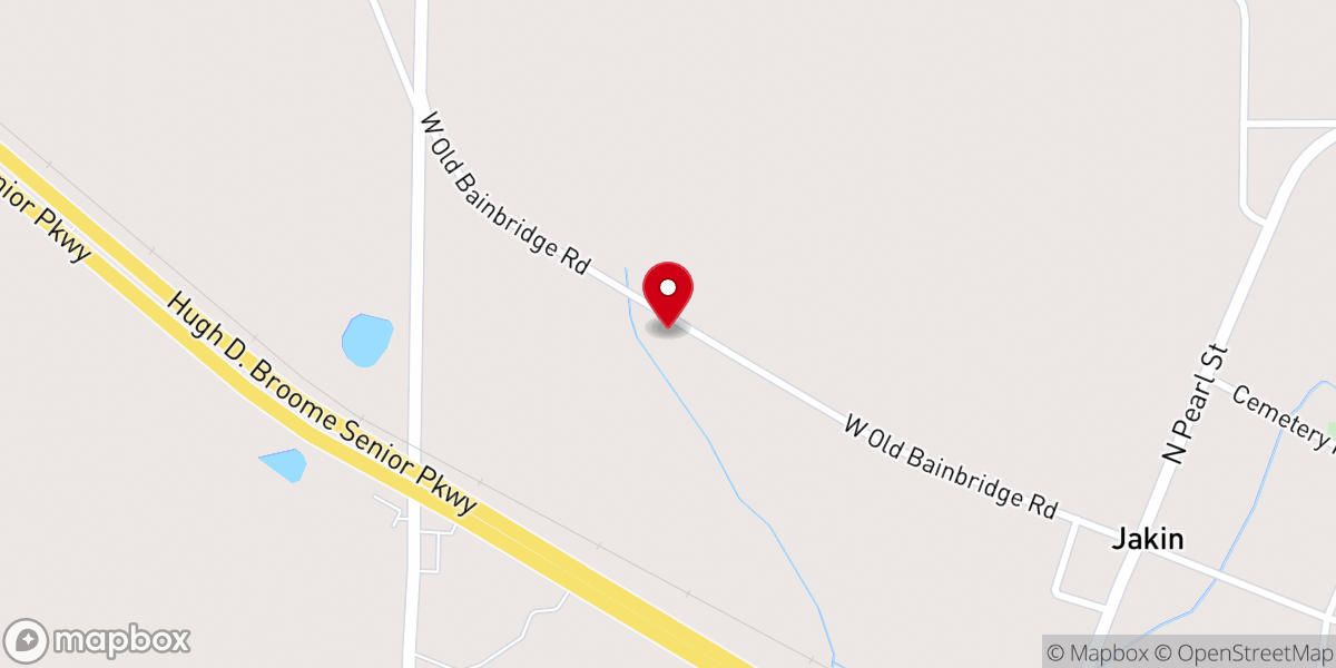 Map showing location of Jakin Church of God