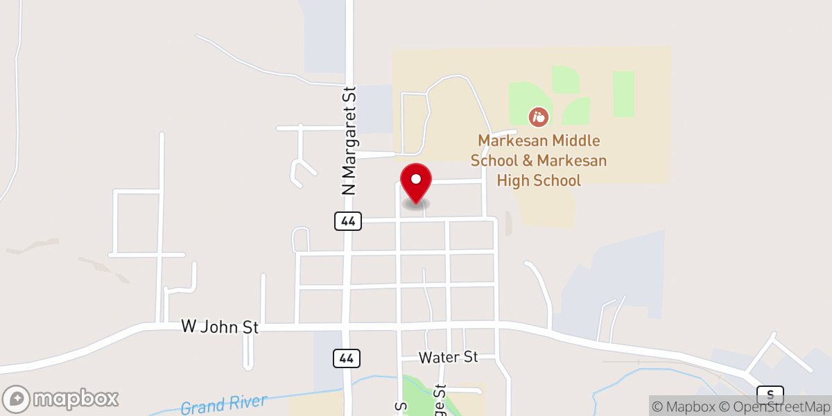 Map showing location of St John Lutheran Church