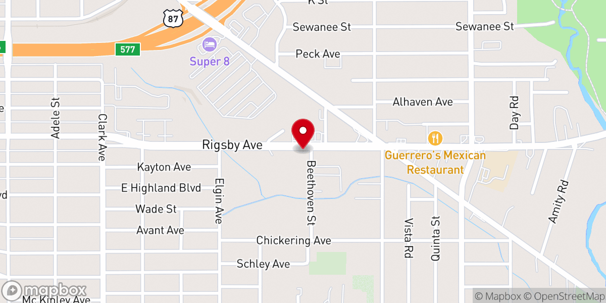 Map showing location of Redeeming Grace African Methodist Episcopal Zion Church