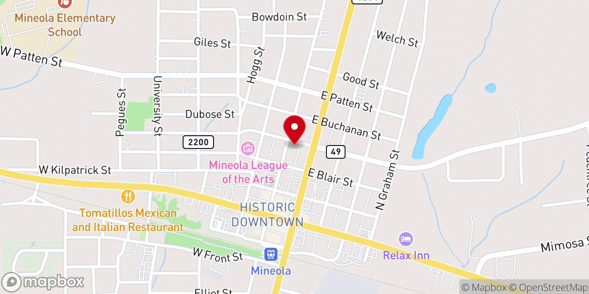 Map showing location of First United Methodist Church Education Building