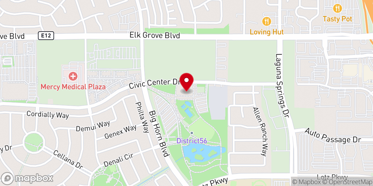 Map showing location of The Center at District56