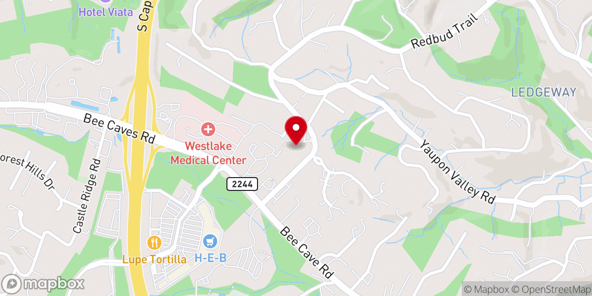 Map showing location of Westlake United Methodist Church