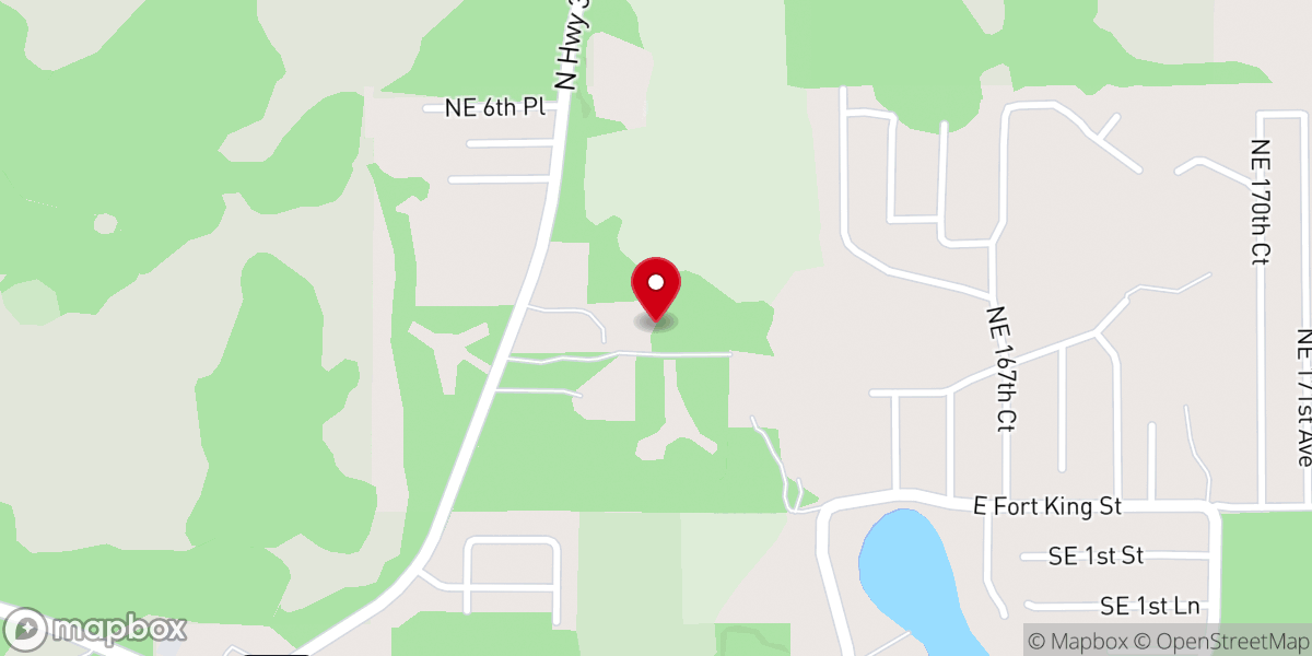 Map showing location of Faith Baptist Church