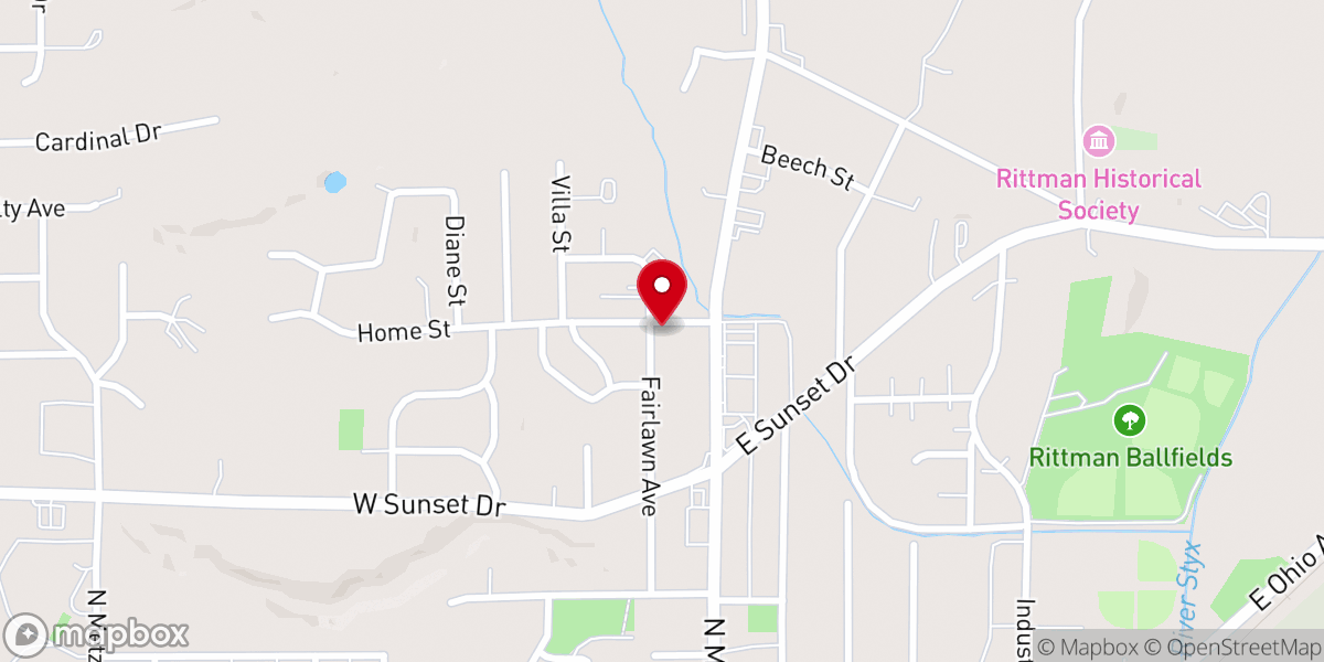 Map showing location of First Wesleyan Church