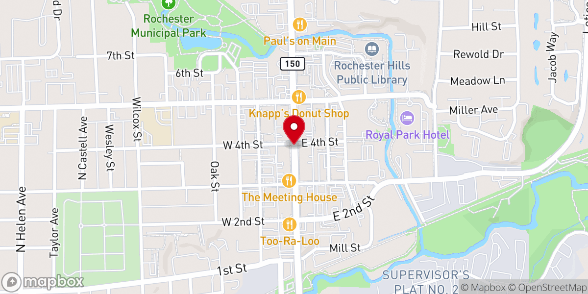 Map showing location of Franklin Road Church of Christ