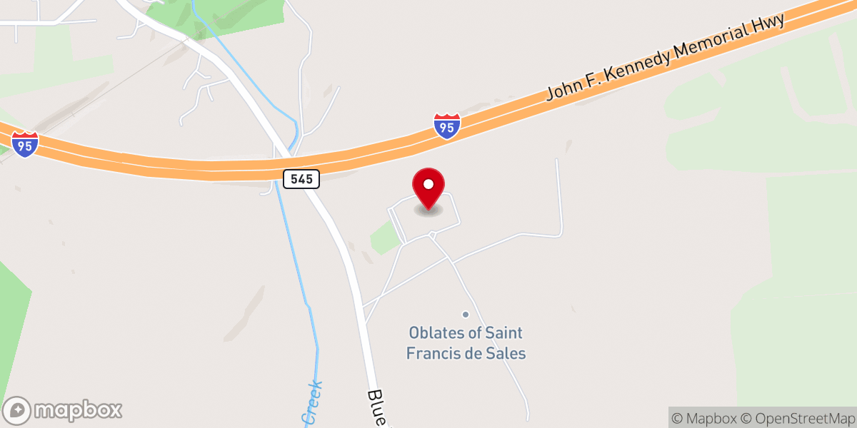 Map showing location of De Sales Center