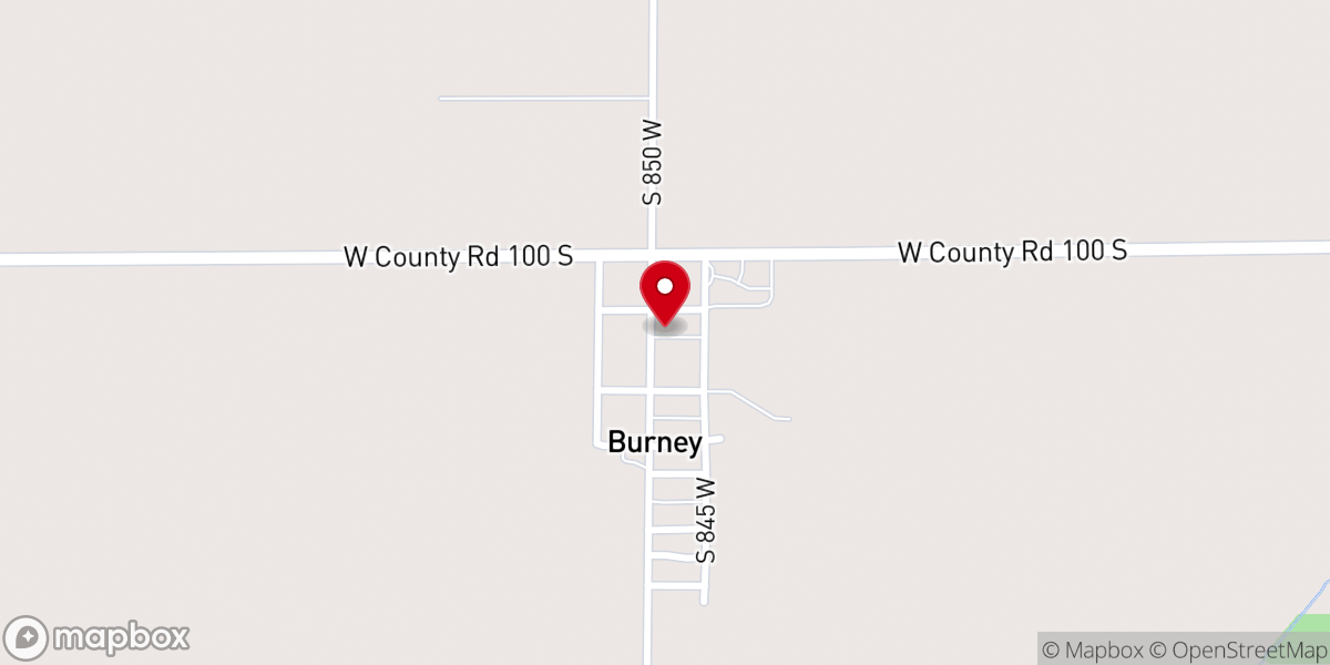 Map showing location of Burney Methodist Church