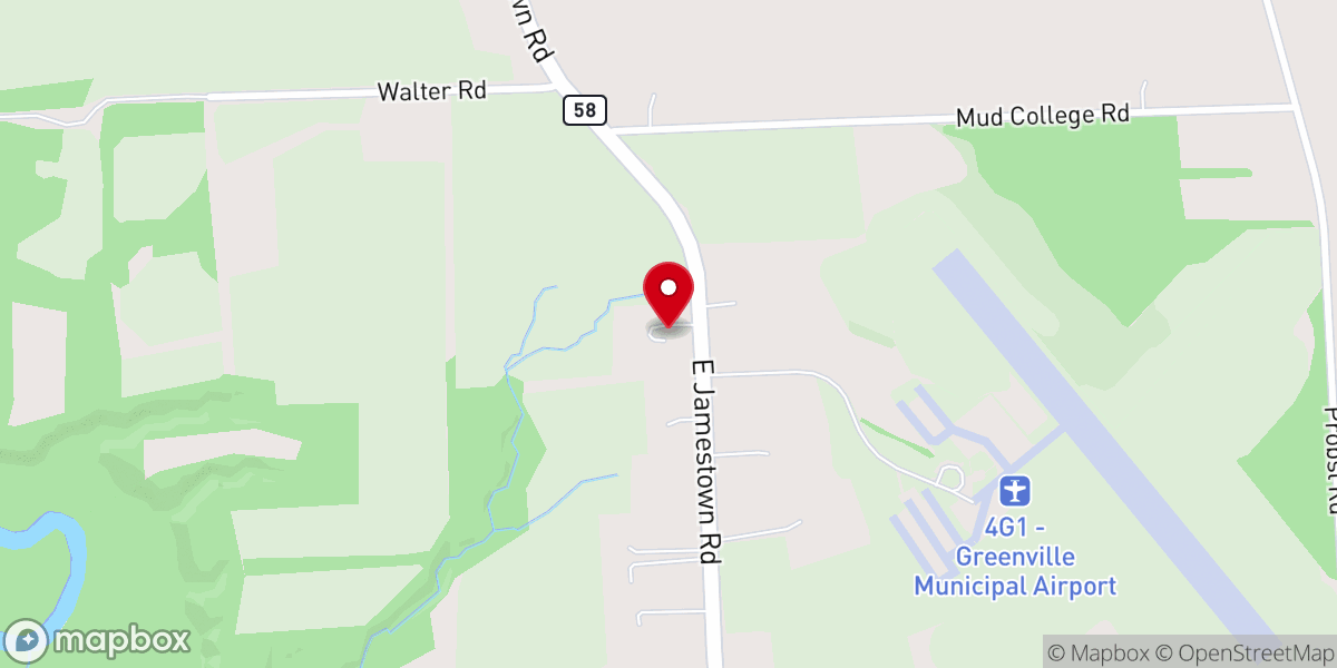 Map showing location of Harvest Baptist Church