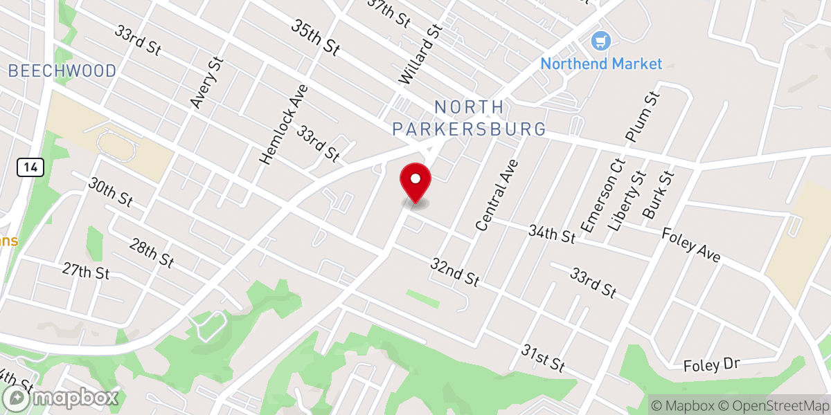 Map showing location of Life Church