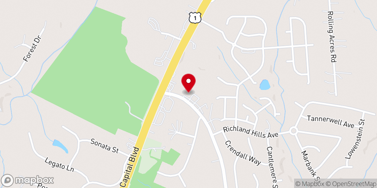 Map showing location of Christian Congregation in the United States - CCUS Wake Forest, NC