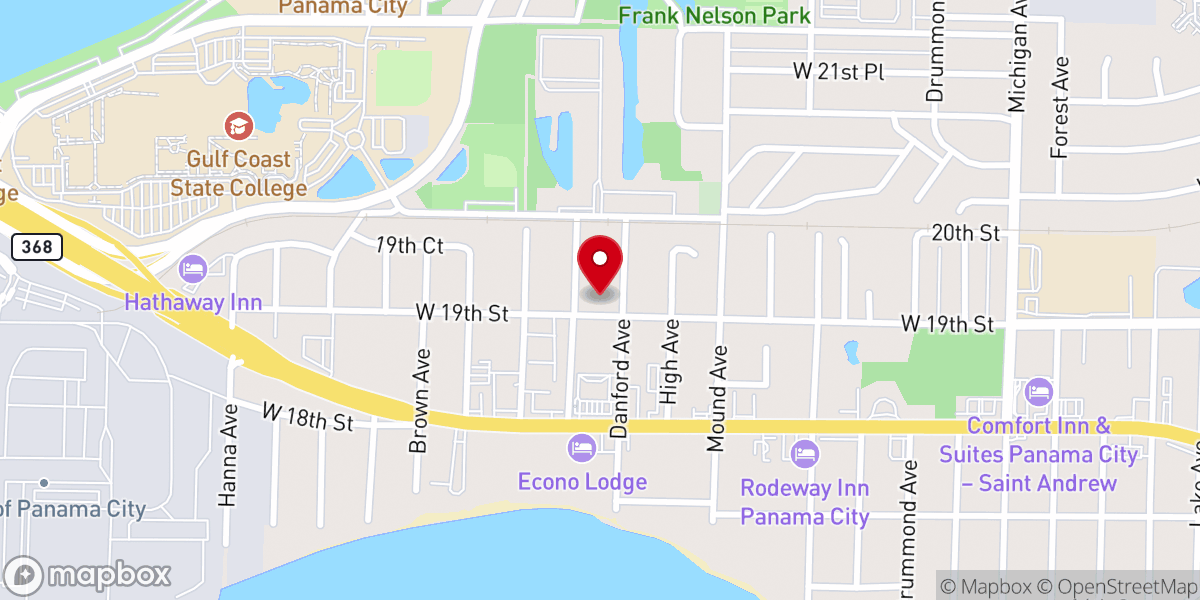 Map showing location of Abide United Methodist Church