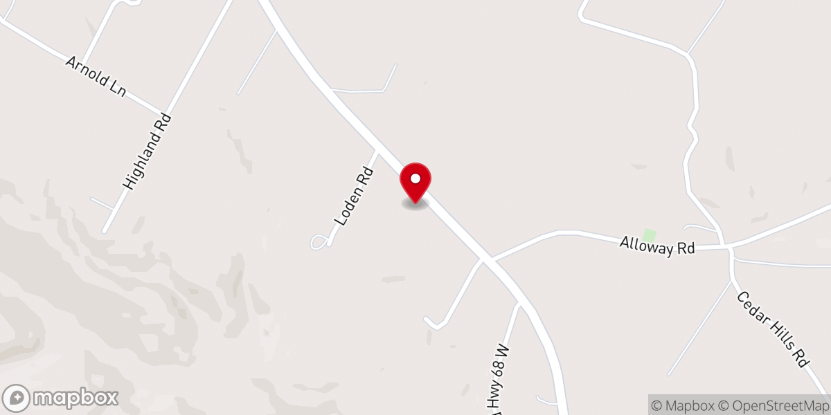 Map showing location of Alloway Church of Christ