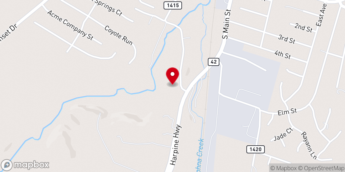 Map showing location of Faith Baptist Church