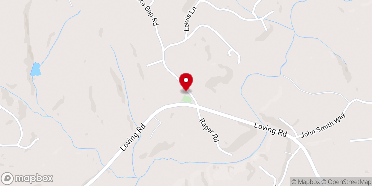 Map showing location of Zion Hill Baptist Church