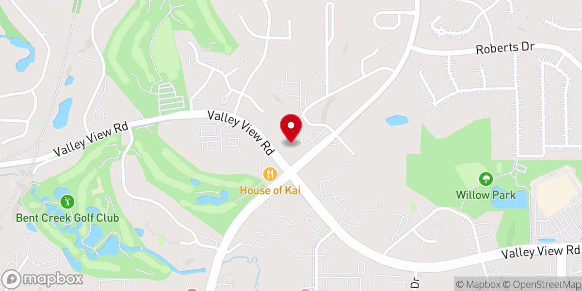 Map showing location of Life Church