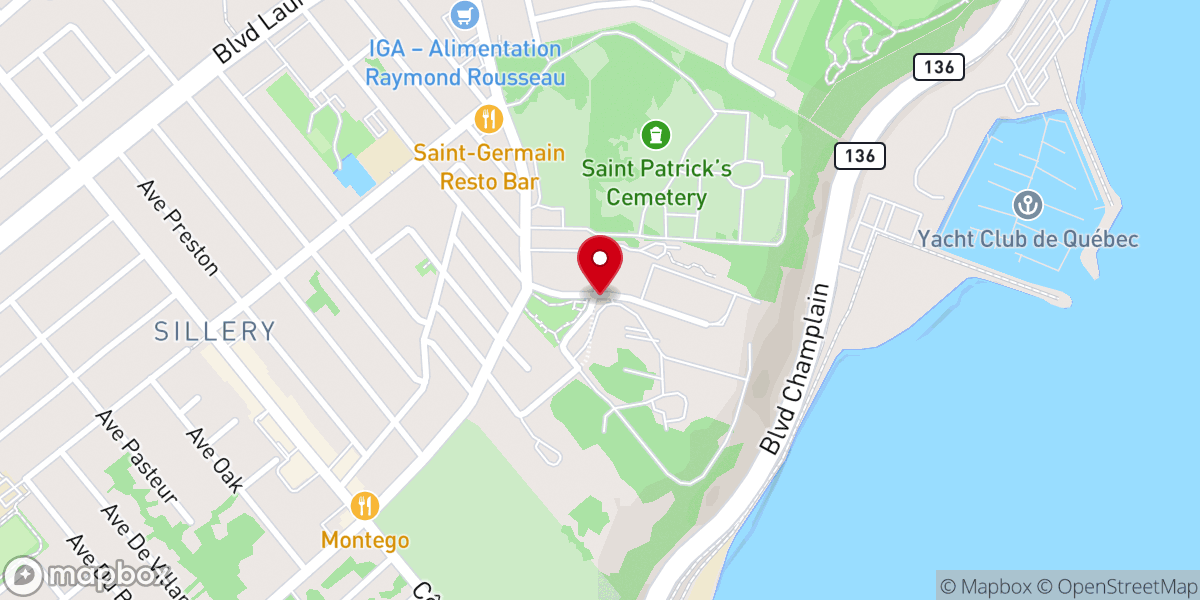 Map showing location of Église maronite de Mission Notre-Dame du Liban (Québec)