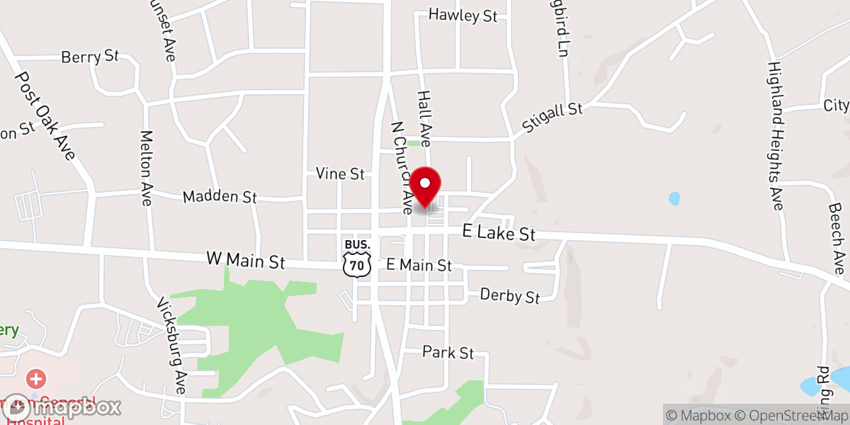 Map showing location of Benton County Ministerial Alliance - First United Methodist Church - Food Distribution Center