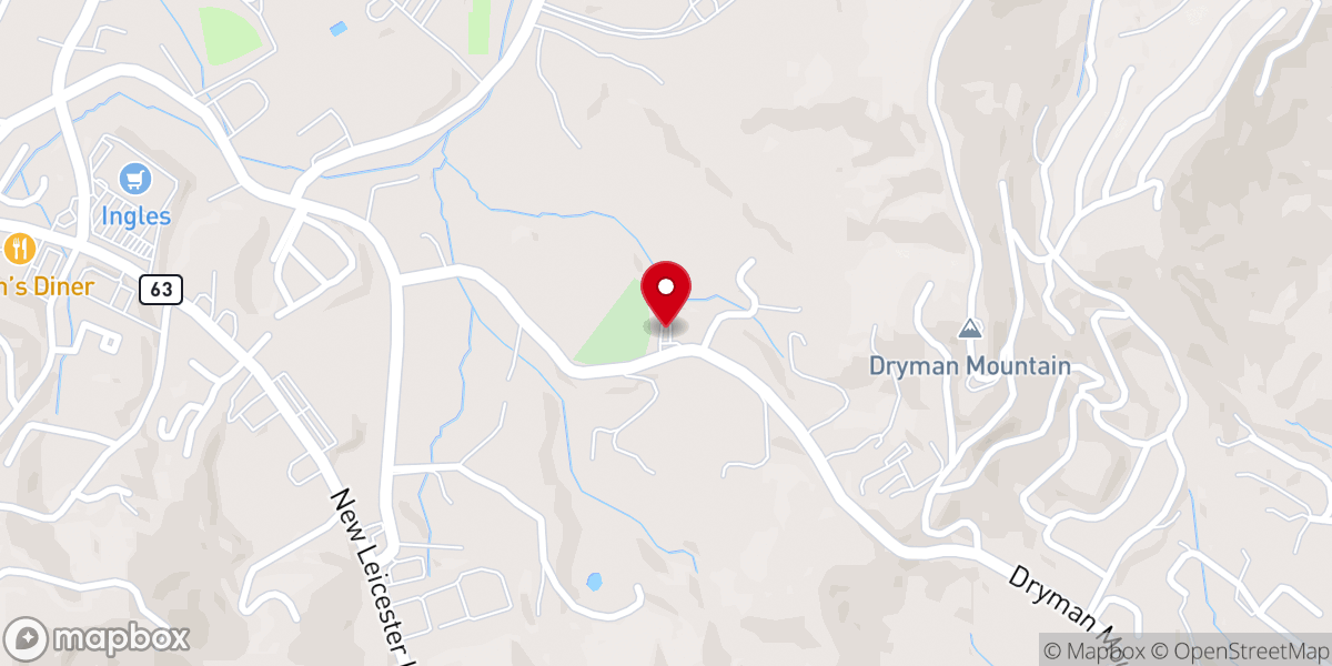 Map showing location of Bethel Baptist Church