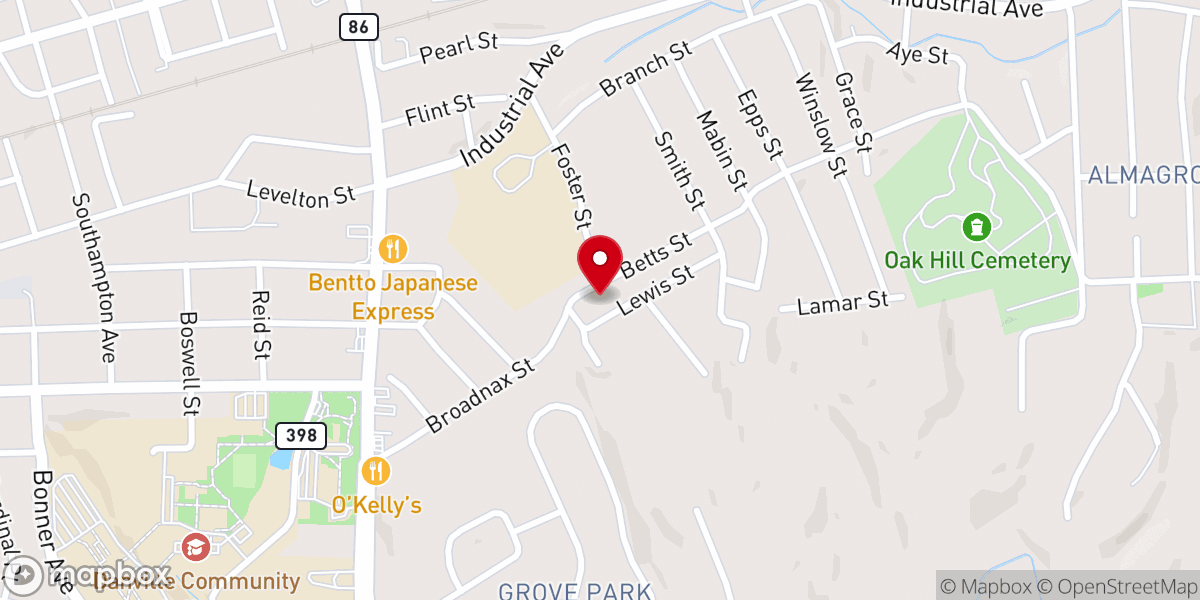 Map showing location of Mount Zion Holy Church