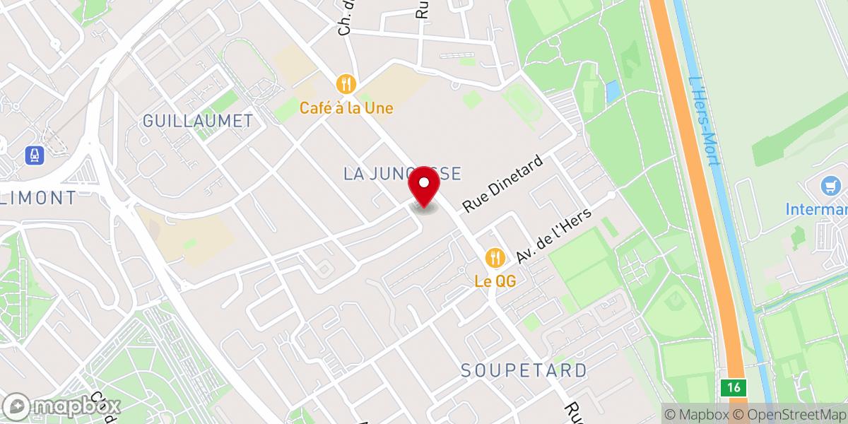 Map showing location of Église Saint-Vincent de Paul de Toulouse