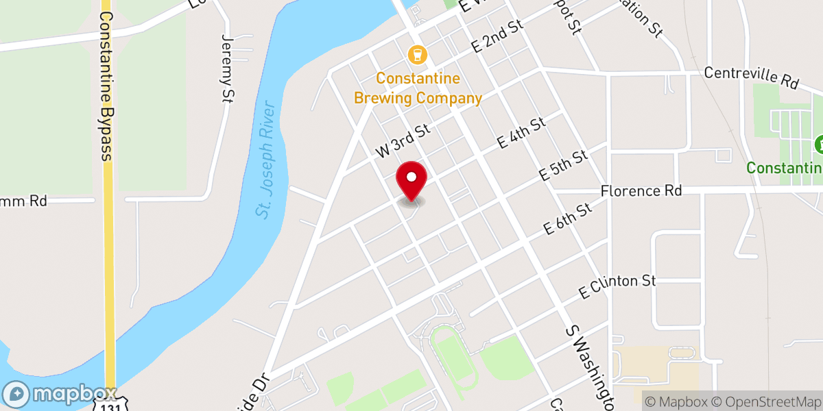 Map showing location of Bible Baptist Church