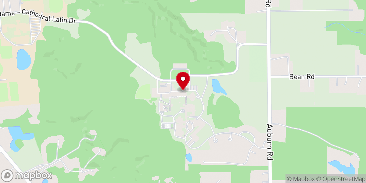 Map showing location of Sisters of Notre Dame Chardon