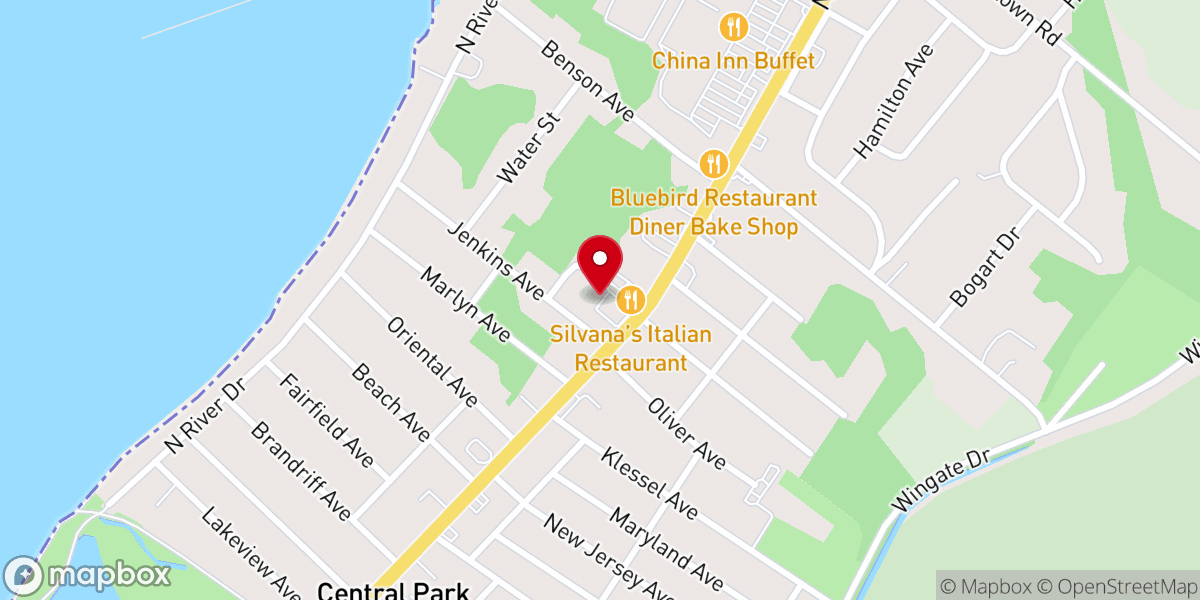Map showing location of Church on the Rock East