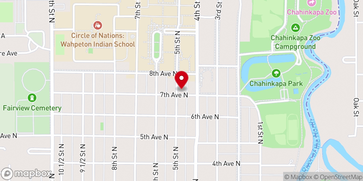 Map showing location of Bible Baptist Church