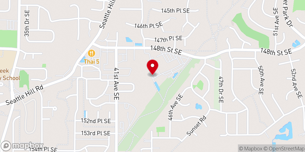 Map showing location of Mill Creek Community Food Bank