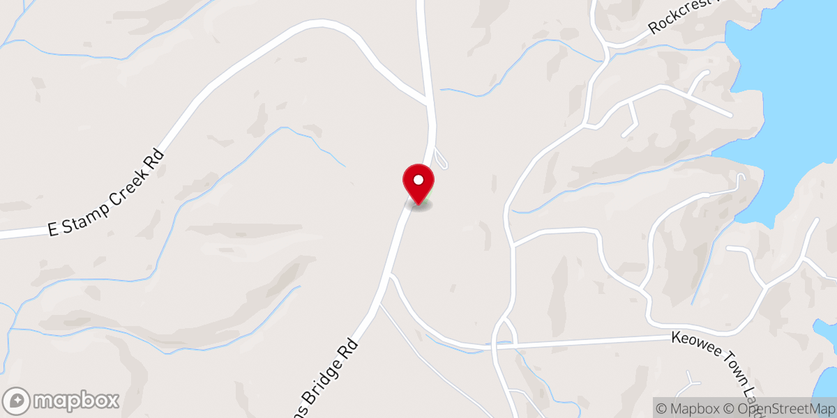 Map showing location of Isaqueena Church of God