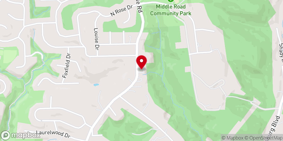 Map showing location of Middle Road Inn