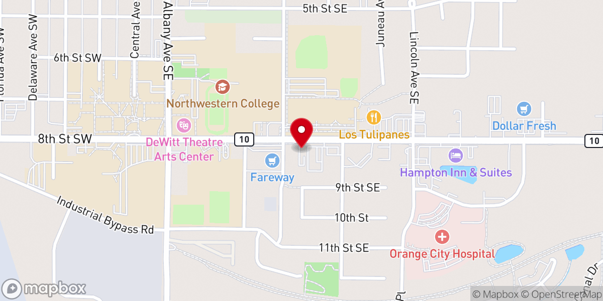 Map showing location of Synod of the Heartland Office