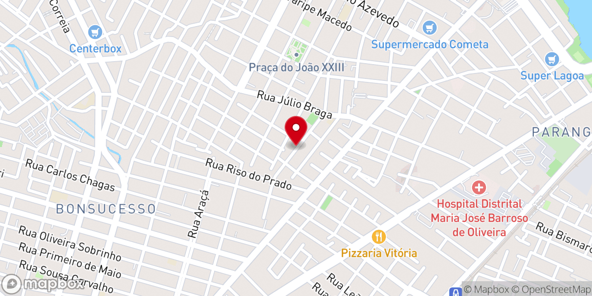 Map showing location of Igreja Batista