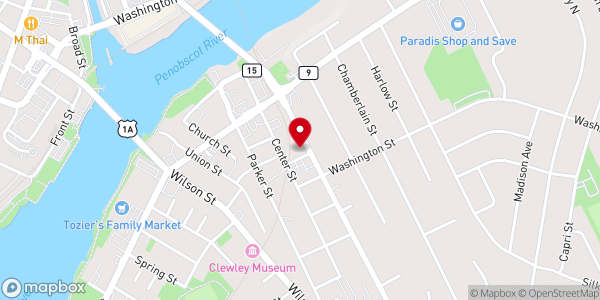 Map showing location of Calvary Baptist Church