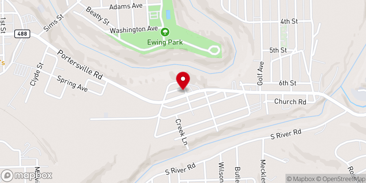 Map showing location of Faith Fellowship Baptist Church