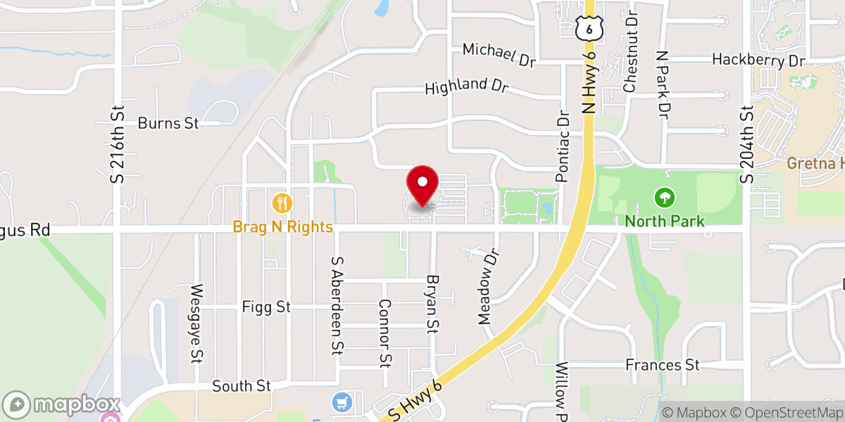 Map showing location of Saint Patrick Catholic Church
