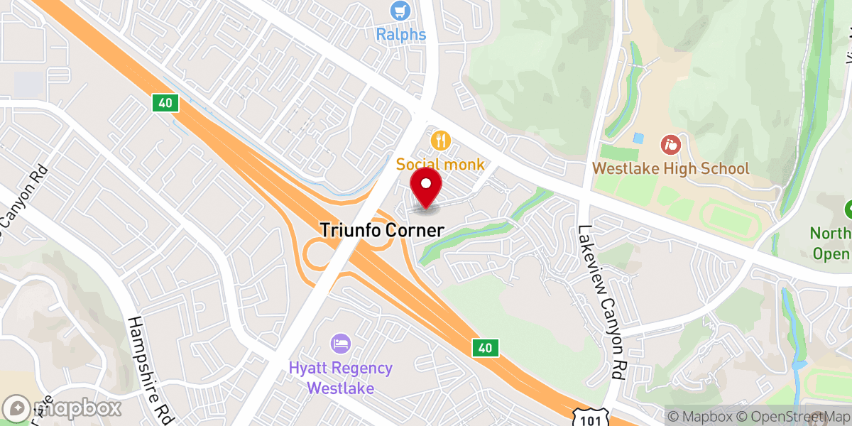 Map showing location of La La Land
