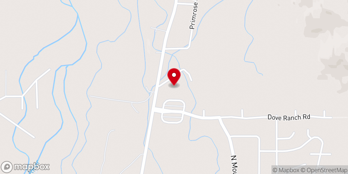 Map showing location of Pine Valley Church