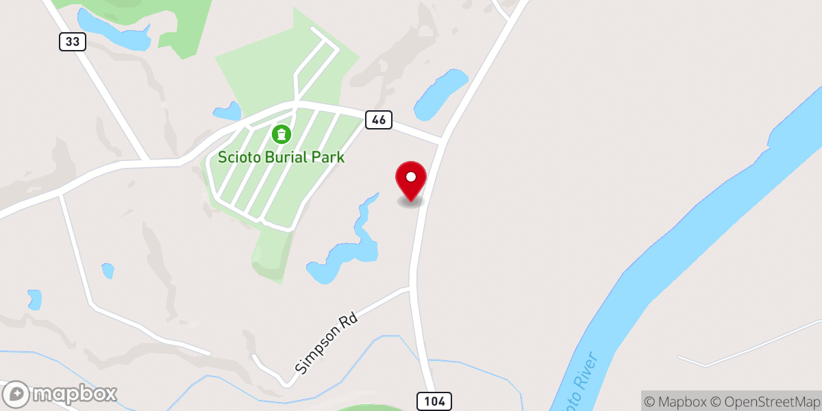 Map showing location of Bethany Baptist Church
