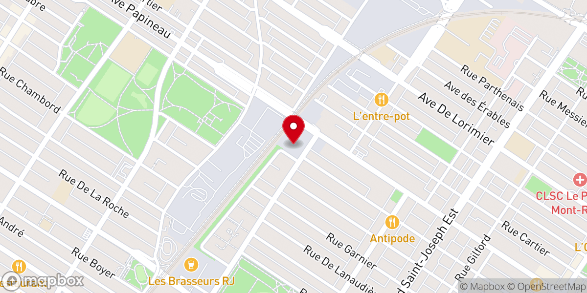 Map showing location of Église du Plateau Mont-Royal