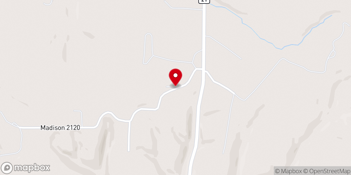 Map showing location of Lower Campground United Baptist Church