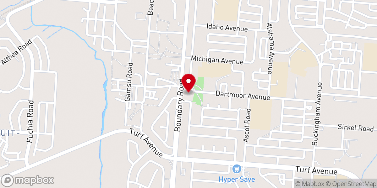 Map showing location of St. Catherine of Siena Catholic Church