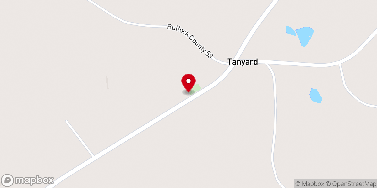 Map showing location of Mount Harmon Baptist Church