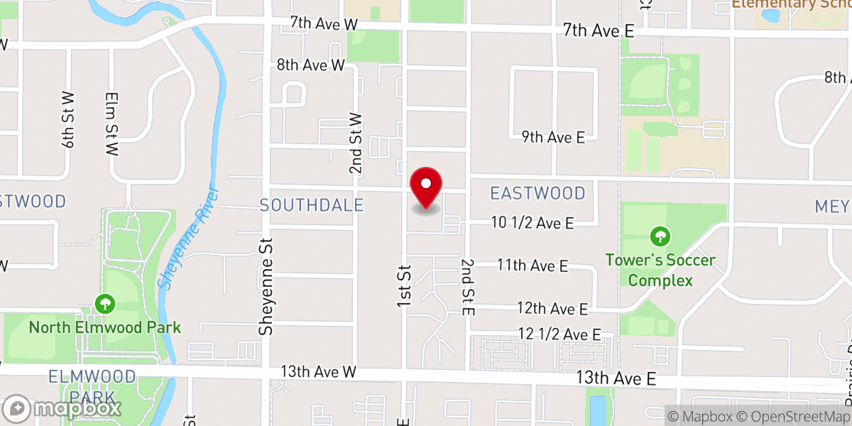 Map showing location of St Andrew Lutheran Church