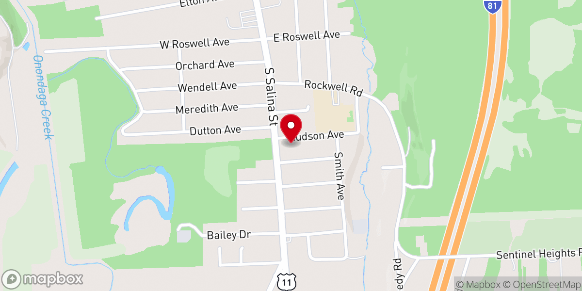 Map showing location of Turning Point Assembly of God