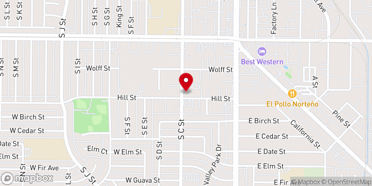 Map showing location of Shiloh Baptist Church